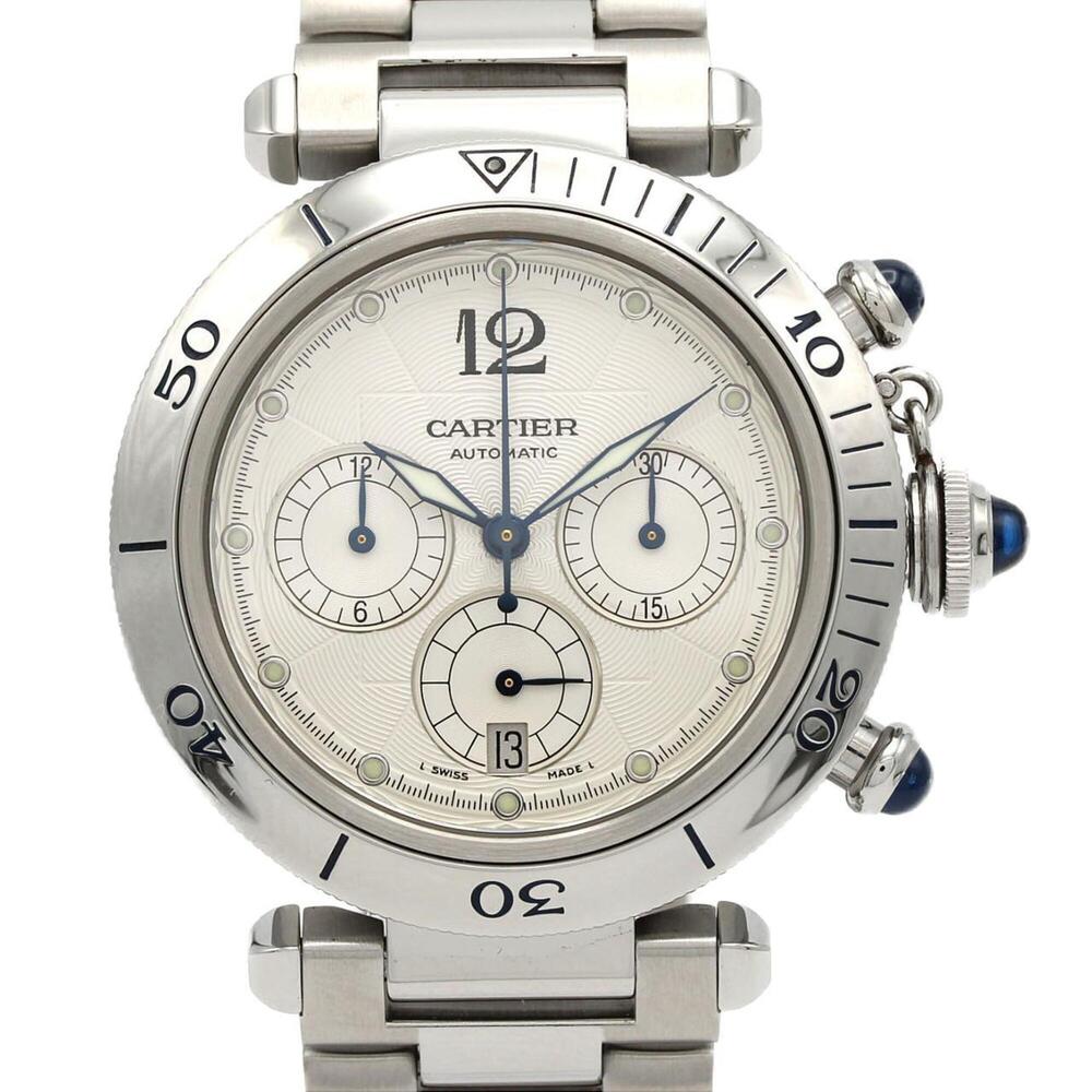 Cartier Pasha Chronograph W31030H3 Stainless Steel Automatic Watch